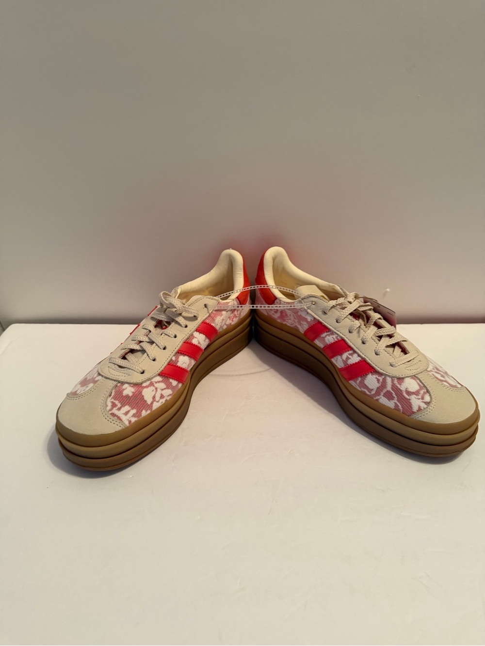NWT Adidas Gazelle Liberty London pink Floral Platform Sneakers - Picture 4 of 9